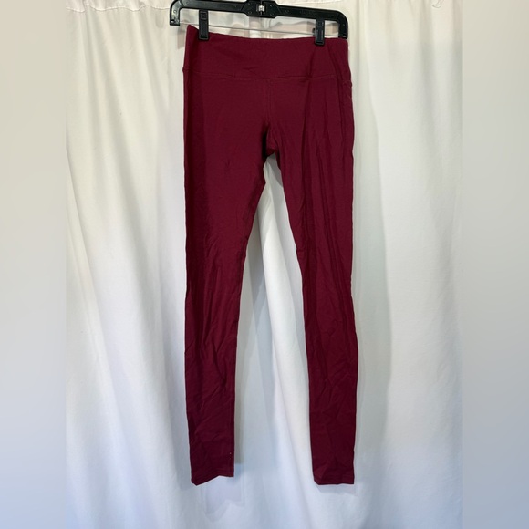 lululemon athletica Pants - Lululemon maroon low rise long athletic workout leggings